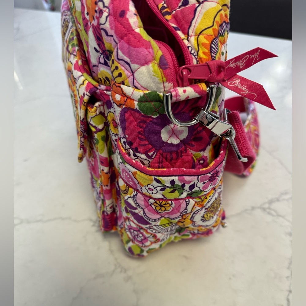 Vera Bradley Pink Floral Shoulder Bag / Tote - Picture 7 of 9